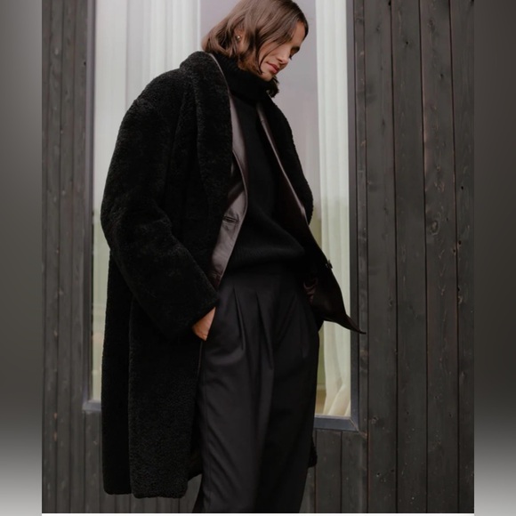 Jenni Kayne Jackets & Blazers - Jenni Kayne Long Shearling Yves Shawl Coat‎ size large, new